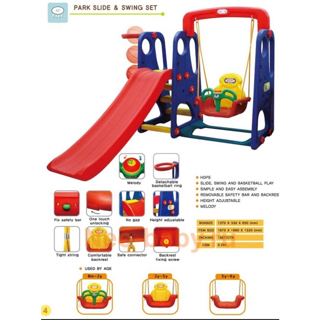 Park Slide and Swing -Happy box (Made in Korea)